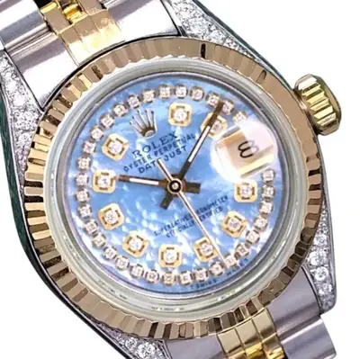 Rolex Datejust TwoTone Gold Steel Blue