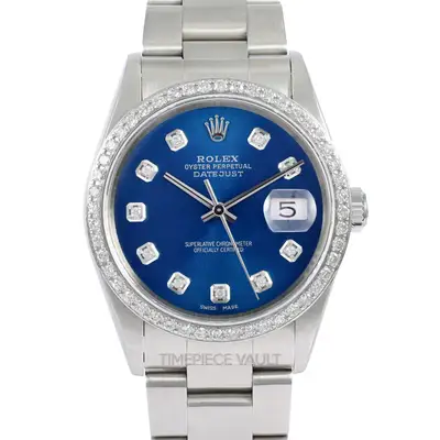 Rolex DATEJUST STEEL OYSTER BLUE DIAMOND