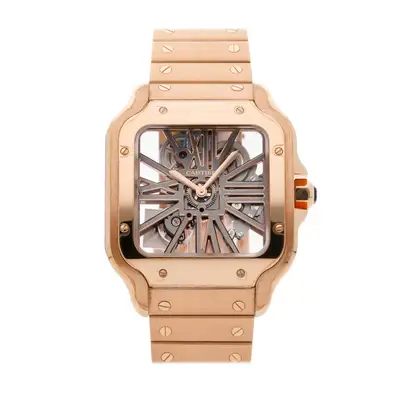 Cartier Santos de Cartier Skeleton Rose