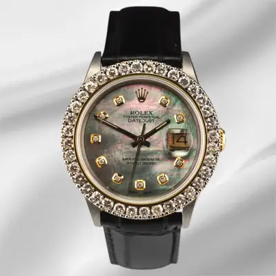 Rolex Datejust 2-Tone 2.25ct Black Mop