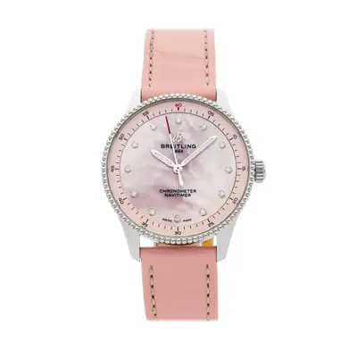 Breitling Navitimer Steel Pink MOP Diamond