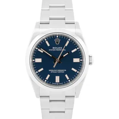 Rolex Oyster Perpetual BLUE Stainless Steel