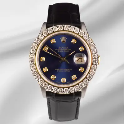 Rolex Datejust 2-Tone 2.25ct Dark Blue