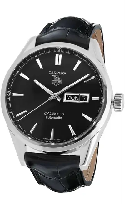 TAG Heuer Carrera Black Leather Strap