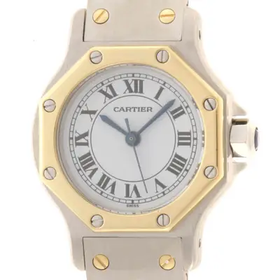 Cartier unknown Santos Octagon SMWatches Steel/K18