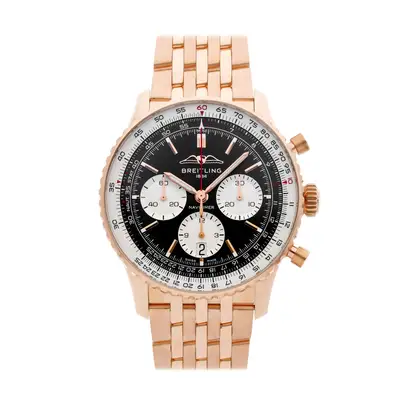 Breitling Navitimer Chronograph Rose Gold Black