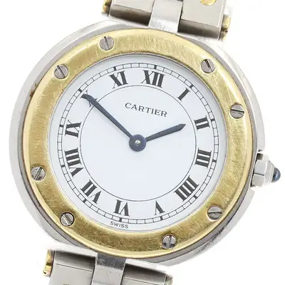 Cartier Santos Round SM YG bezel