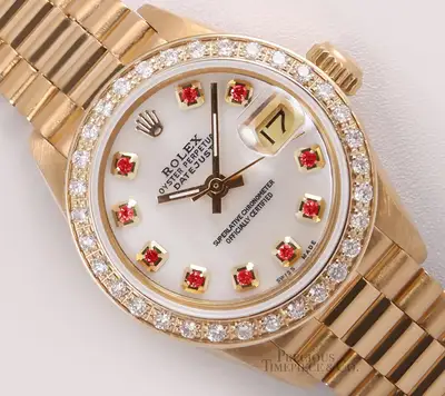 Rolex Datejust President YG White MOP