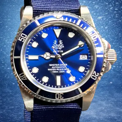 Unknown Sevin Blue “Master Diver” Automatic Watch