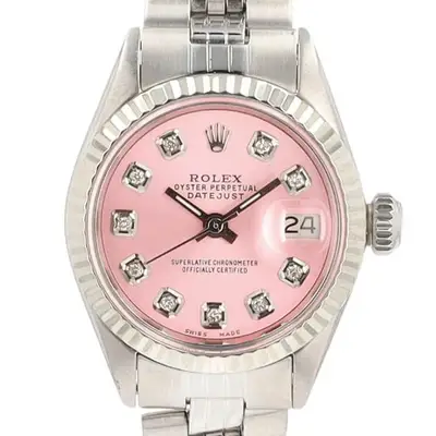 Rolex Datejust SS Pink 14KW Fluted