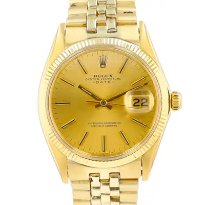 Rolex Date 18K Solid Yellow Gold