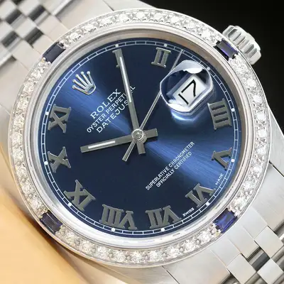Rolex DATEJUST BLUE ROMAN DIAMOND 18K