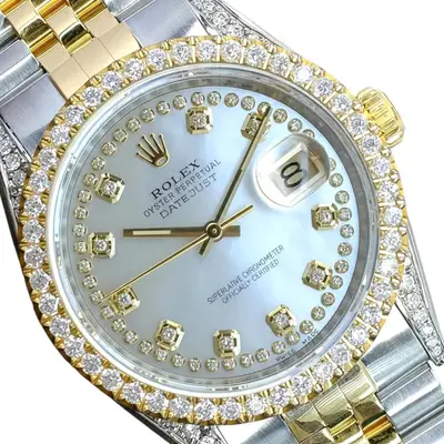 Rolex Datejust Gold Steel White MOP