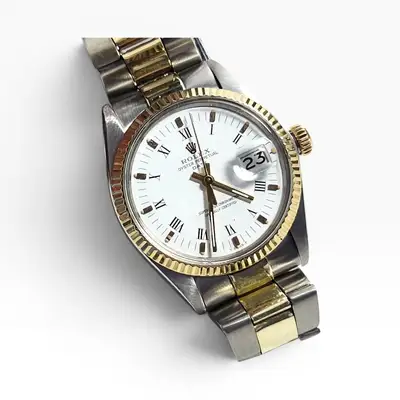 Rolex Date Two Tone Oyster White