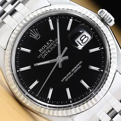 Rolex DATEJUST 1601 BLACK 18K WHITE
