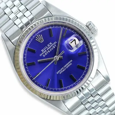 Rolex Datejust Gold Steel Blue Fluted