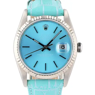 Rolex Datejust Stainless Steel Blue 18KW