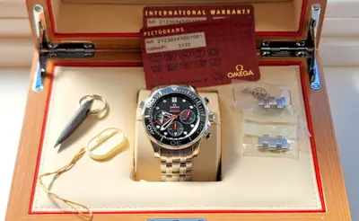 Omega Seamaster Chronograph Black MansWristwatches