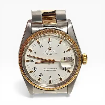 Rolex Date Two Tone Oyster White