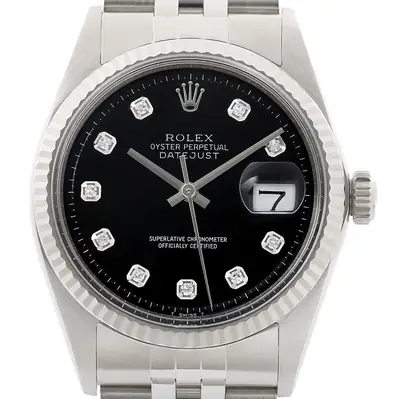 Rolex Datejust Black 18K Gold SS