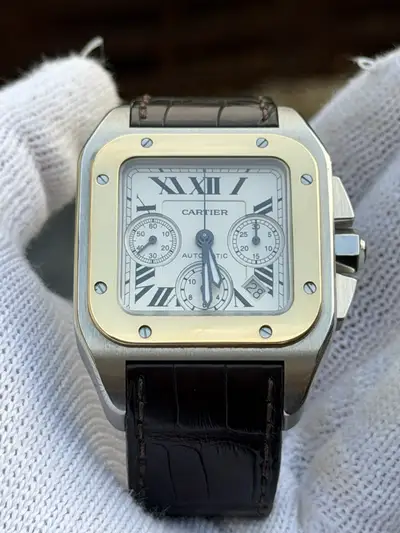 Cartier Santos 100 XL Steel Yellow