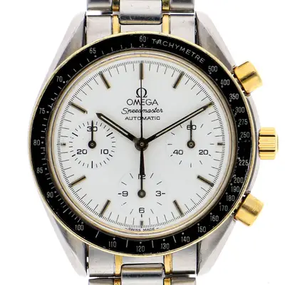 Omega OMEGA 3310.20 Speedmaster white Dial Automatic Yellow Gold Stainless Steel