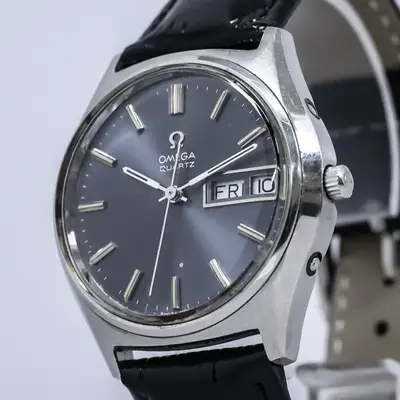 Omega Seamaster Cal.1310 Black Push Day/Date