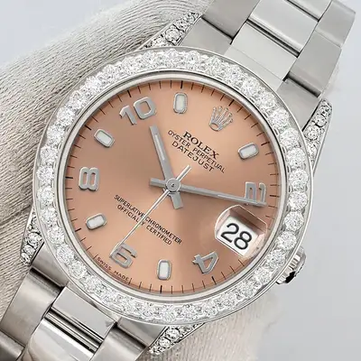 Rolex Datejust Midsize Salmon 2.1ct Diamond