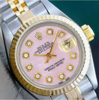 Rolex Datejust Two-Tone Pink Mother of