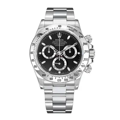 Rolex Daytona Black Index Hour Stainless