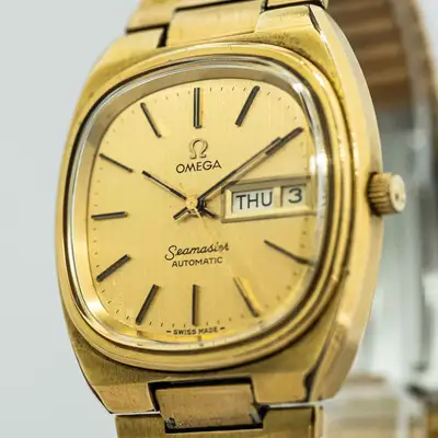 Omega READ OMEGA Seamaster Cal.1022 Gold Day/Date