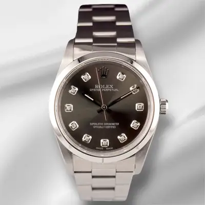 Rolex Oyster Perpetual Grey Stainless Steel