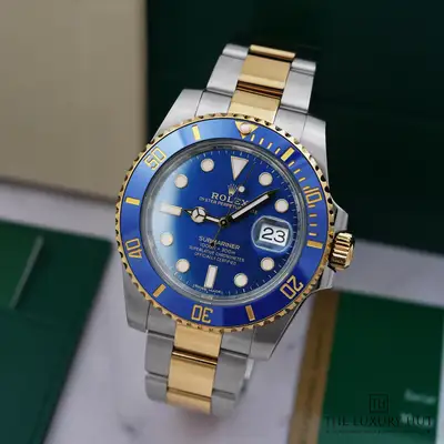 Rolex Rolex Submariner Date ‘Bluesy’ 116613LB - 2018, Box & Papers Bi-Metal 40mm Bl...