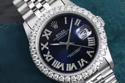 Rolex Datejust Blue Diamond Bezel Stainless