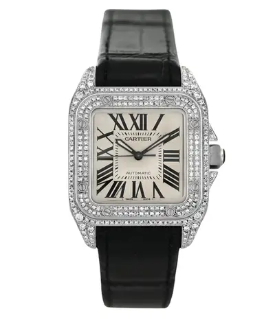 Cartier Santos 100 2878 W20106X8 Diamonds
