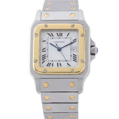 Cartier Santos Carre LM Stainless Steel/18KYG