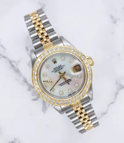 Rolex Datejust White MOP Diamond Bezel
