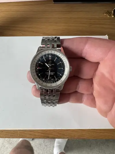 Breitling Navitimer Blue with Black Leather