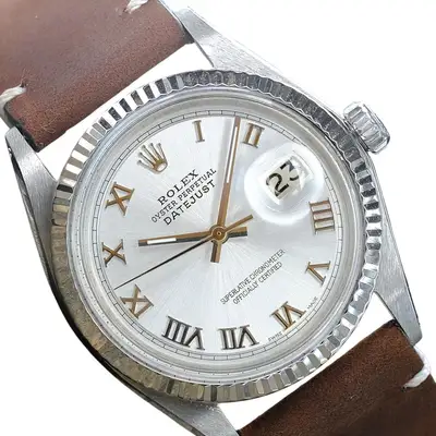 Rolex Datejust Stainless Steel Silver Roman