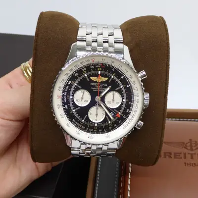 Breitling Navitimer Chronograph GMT Leather AB044121