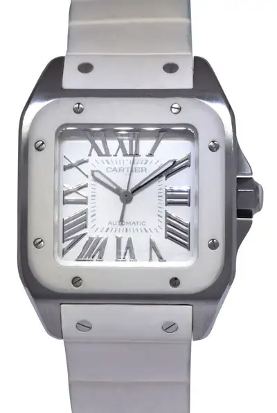 Cartier Santos 100 Medium Steel White