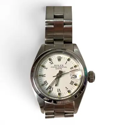 Rolex Date Steel White Roman Oyster