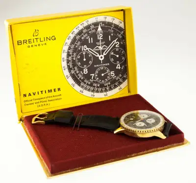 Breitling Gold-Plated Breitling Navitimer Chronograph 806 w