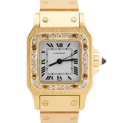 Cartier Santos WHITE ROMAN DIAMOND 18K