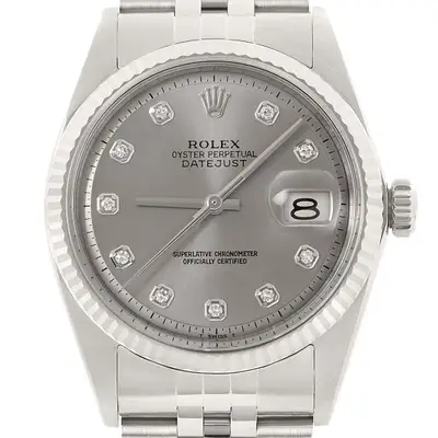 Rolex Datejust Gray Diamond 18K Gold