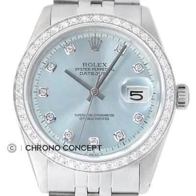 Rolex Diamond Datejust 18K White Gold