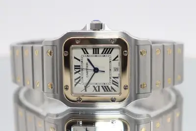 Cartier Santos 18K Yellow Gold Stainless