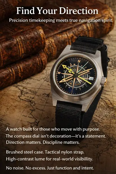 Unknown Custom engraved Compass Style NH35