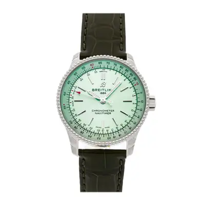 Breitling Navitimer Steel Green Strap A17395361L1P1
