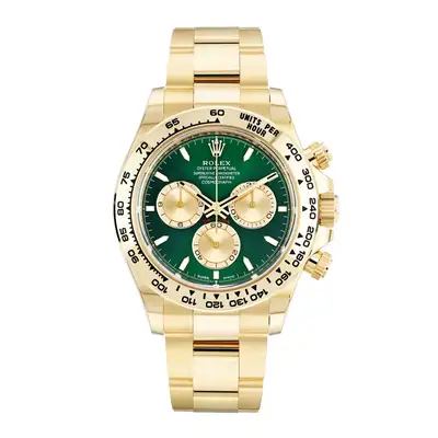 Rolex Daytona Green Index Hour Yellow